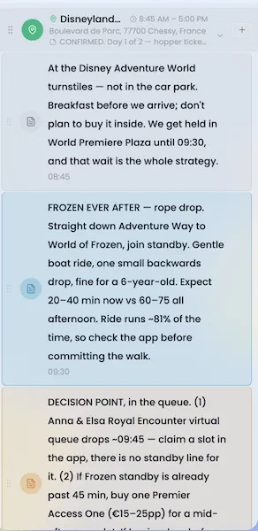 Trek Disney Note example